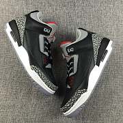 Air Jordan 3 Black Cement Re-engraved NIKE LOGO original 580775-0108 - 1