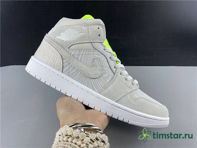 Air Jordan 1 Mid Vast Grey Ghost Green CV3018-001 - 1