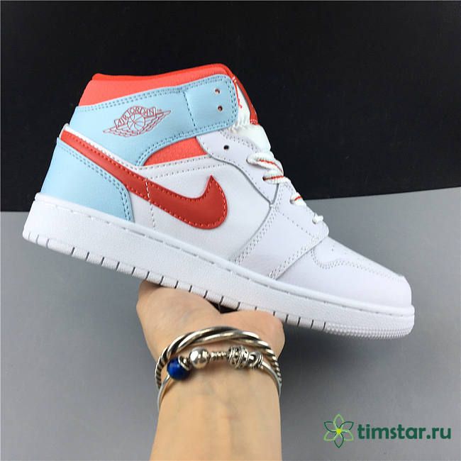 Air Jordan 1 Mid White Topaz Mist 555112-104 - 1