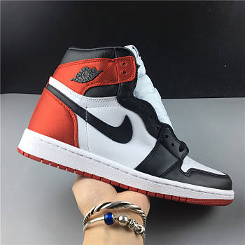 Air Jordan 1 Retro High Satin Black Toe CD0461-016