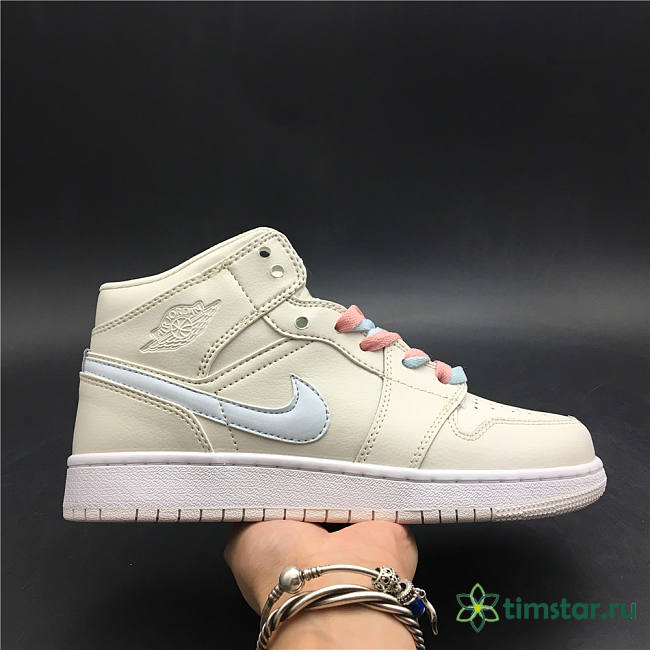 Air Jordan 1 Mid Multi-Color Swoosh Phantom 555112-035 - 1