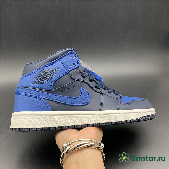 Air Jordan 1 Mid Obsidian Game Royal 554724-412 - 1