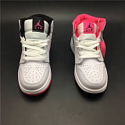 Air Jordan 1 Mid White Black Hyper Pink 555112-106 - 4