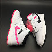 Air Jordan 1 Mid White Black Hyper Pink 555112-106 - 2