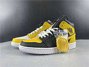 Air Jordan 1 Mid Quai 54 Black White Yellow CJ9219-700 - 6