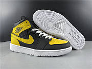 Air Jordan 1 Mid Quai 54 Black White Yellow CJ9219-700 - 2