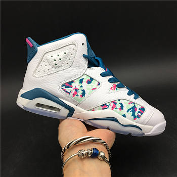 Air Jordan 6 Retro White Laser Fuchsia Green Abyss 543390 153