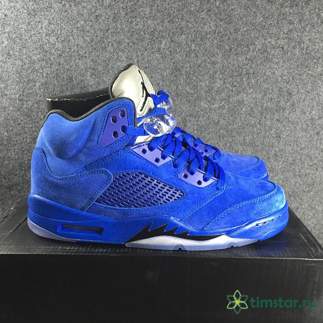 Air Jordan 5 Retro Blue Suede 136027-401 - 1