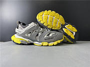 Blncig Track Trainers Grey White Yellow - 3