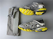 Blncig Track Trainers Grey White Yellow - 2