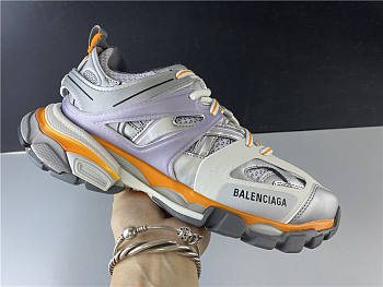 Blncig Track Trainers Grey Orange