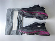 Blncig Triple S Clear Sole Black/Pink Neon - 4