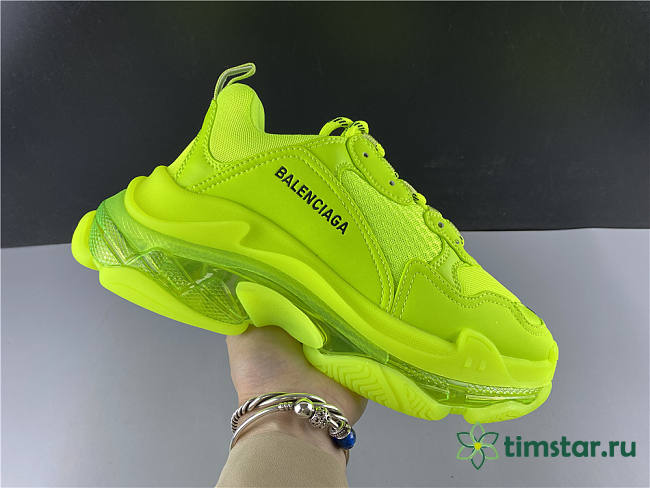 Blncig Triple S Clear Sole Fluo Yellow - 1