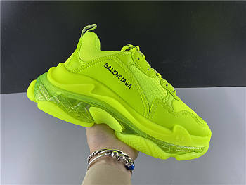 Blncig Triple S Clear Sole Fluo Yellow