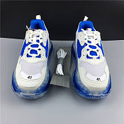 Blncig Triple S Clear Sole White Blue - 6