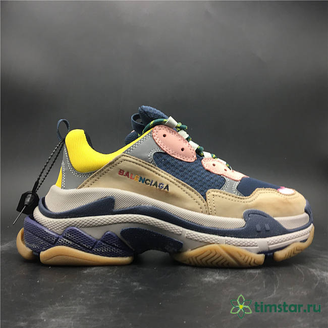 Blncig Triple S Wolf Grey/Brown/Yellow - 1