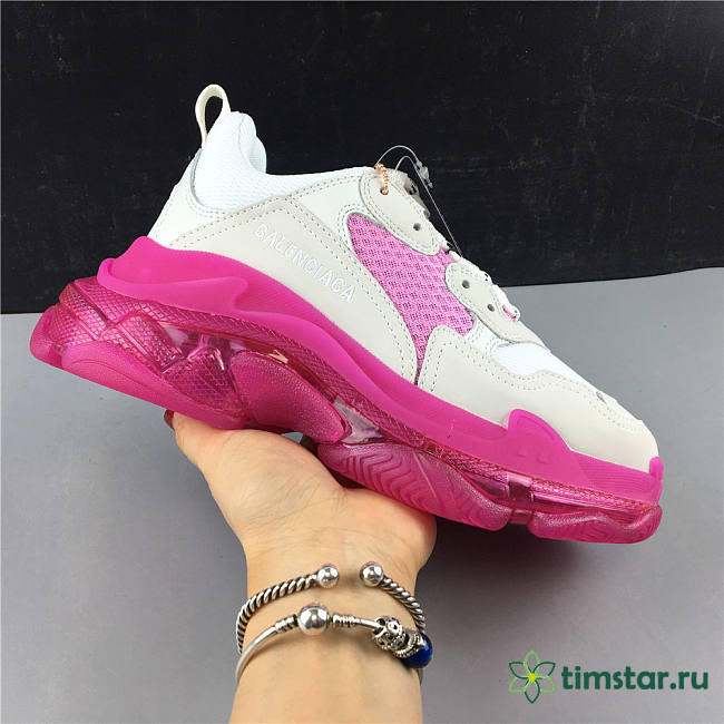 Blncig Triple S White/Pink - 1