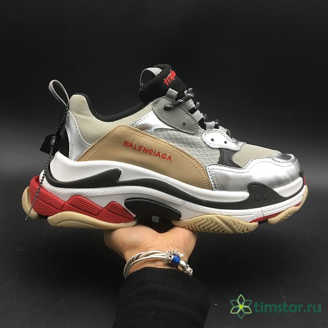 Blncig Triple S Silver Red 490672 W09O3-1081 - 1