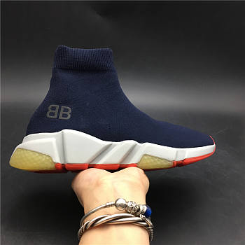 balenciaga speed trainer blue orange