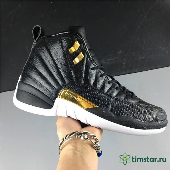 Jordan 12 Retro Black Metallic Gold White (W) AO6068-007 - 1