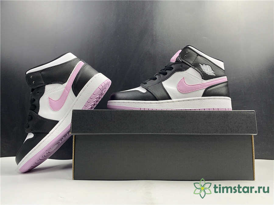 Air Jordan 1 Mid White Black Light Arctic Pink 555112-103 - Timstar