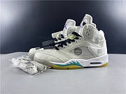 2020 OFF-WHITE x Air Jordan 5 Grey/Green-White CT8480-105 - 6