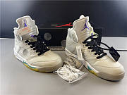 2020 OFF-WHITE x Air Jordan 5 Grey/Green-White CT8480-105 - 4