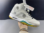 2020 OFF-WHITE x Air Jordan 5 Grey/Green-White CT8480-105 - 1