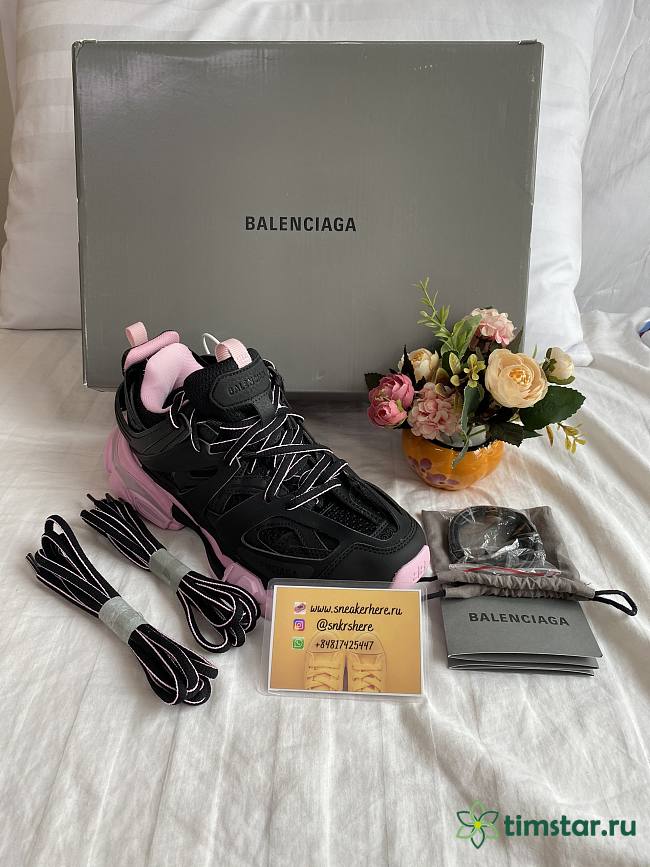 Blncig Black and Pink Track Sneakers 542023 W3AC1 1050 - 1