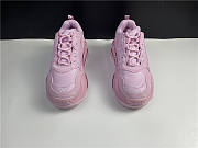 Blncig Triple S Sneaker  Allover Logo Pink 524039 W2FA1 5090 - 3