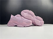 Blncig Triple S Sneaker  Allover Logo Pink 524039 W2FA1 5090 - 4