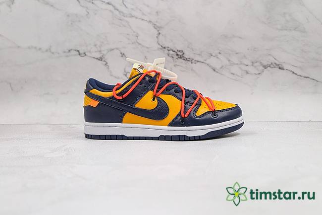 Nike Dunk Low Off-White University Gold Midnight Navy CT0856-700 - 1