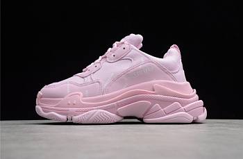 Blncig Triple S Sneaker  Allover Logo Pink 524039 W2FA1 5090