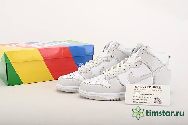 Nike Dunk High Retro White Vast Grey (2021) DD1399-100  - 1