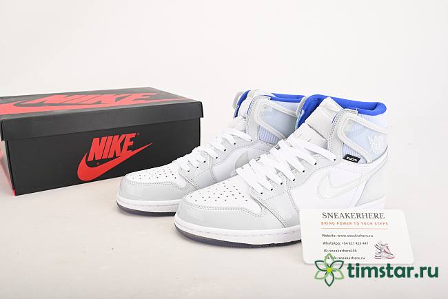 Air Jordan 1 Retro High Zoom White Racer Blue CK6637-104 - 1