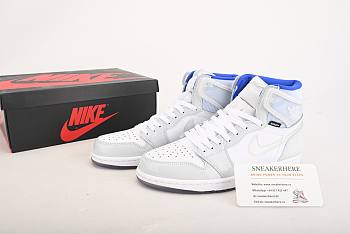 Air Jordan 1 Retro High Zoom White Racer Blue CK6637-104