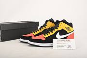 Air Jordan 1 Mid Black Amarillo Orange 852542-087 - 1