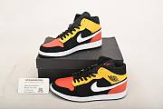 Air Jordan 1 Mid Black Amarillo Orange 852542-087 - 5