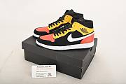 Air Jordan 1 Mid Black Amarillo Orange 852542-087 - 4