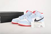 Air Jordan 1 Mid Half Blue Polka Dot Swoosh  555112-400 - 1