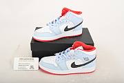 Air Jordan 1 Mid Half Blue Polka Dot Swoosh  555112-400 - 2