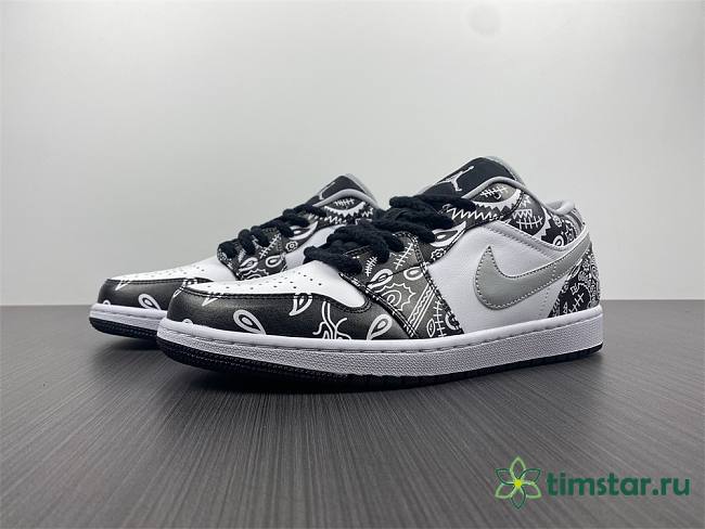 Air Jordan 1 Low White Black Gray 553558-040 - 1