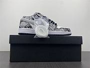 Air Jordan 1 Low White Black Gray 553558-040 - 5