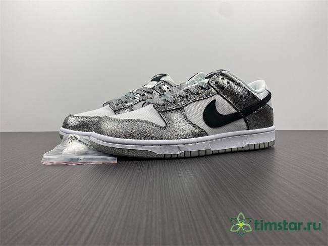 Nike Dunk Low “Shimmer” Black White Silver DO5882-001 - 1