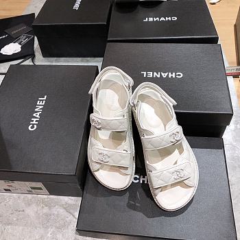 Channe1 Sandals White