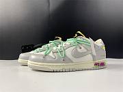 Off-White x Nike Dunk Low White Gray Green DM1602-114 - 1