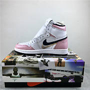 2019 Air Jordan 1 High OG GS White Pink Black 555088-688 - 5