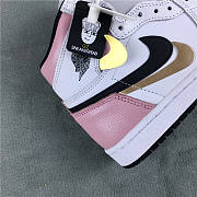 2019 Air Jordan 1 High OG GS White Pink Black 555088-688 - 2