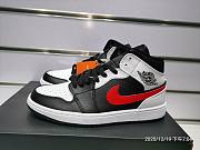 Air Jordan 1 Mid Black Chile Red White 554724-075 - 1