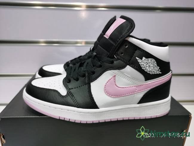 Air Jordan 1 Mid White Black Light Arctic Pink 555112-103 - Timstar